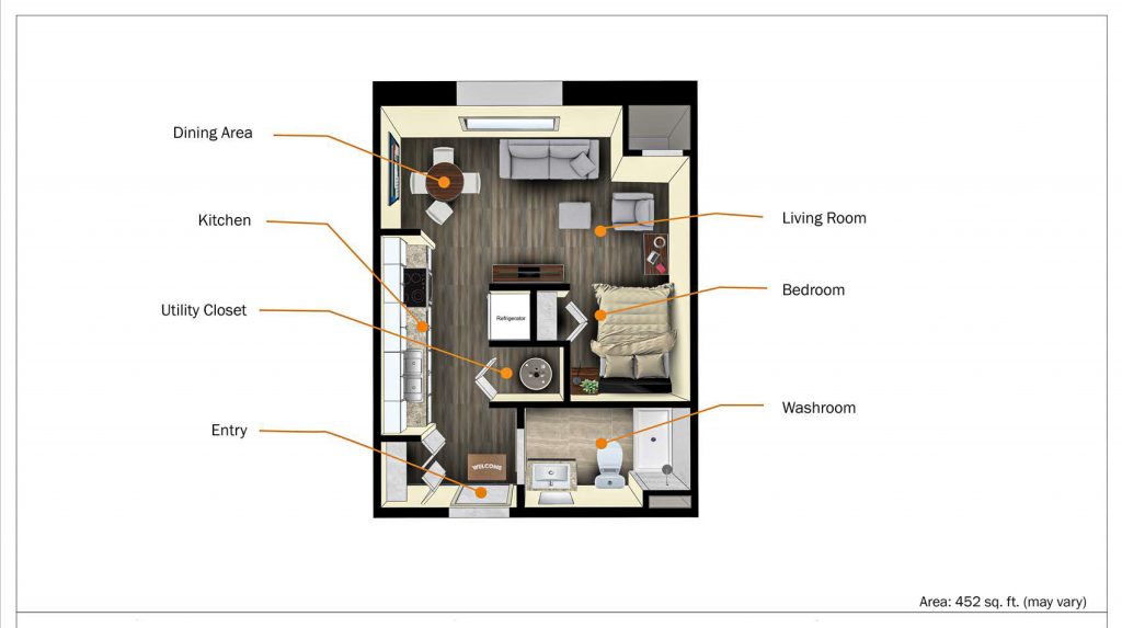 Birds Eye view of Studio Suite