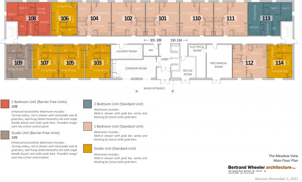 Layout plan of main floor